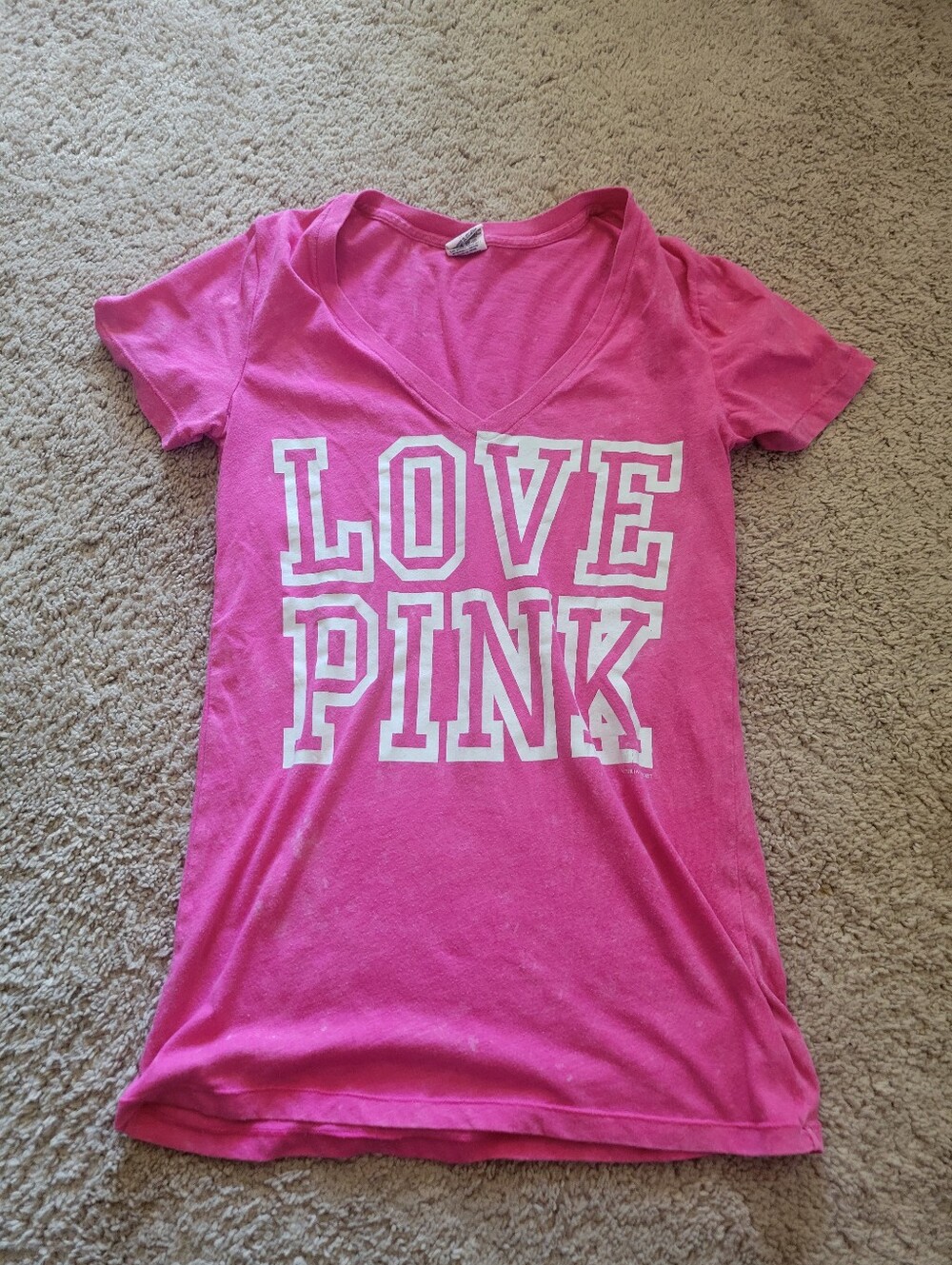 Pink Victoria's Secret Love Pink Short Sleeve Shirt, Tag Size Ladies Medium